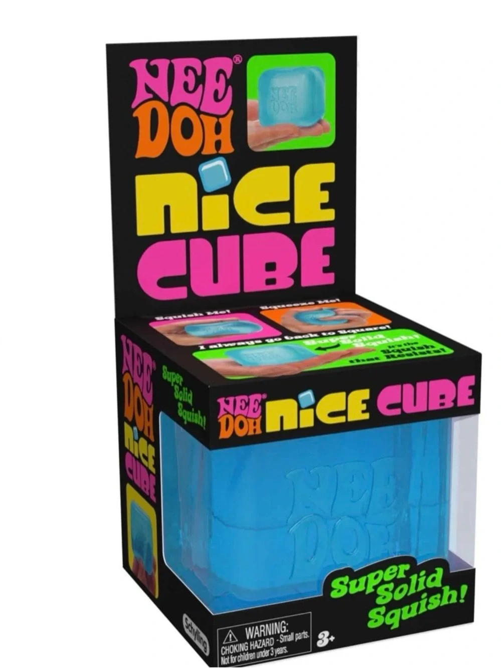 Needoh Sealed Package - Nice Cube Blue Stress Squish Toy